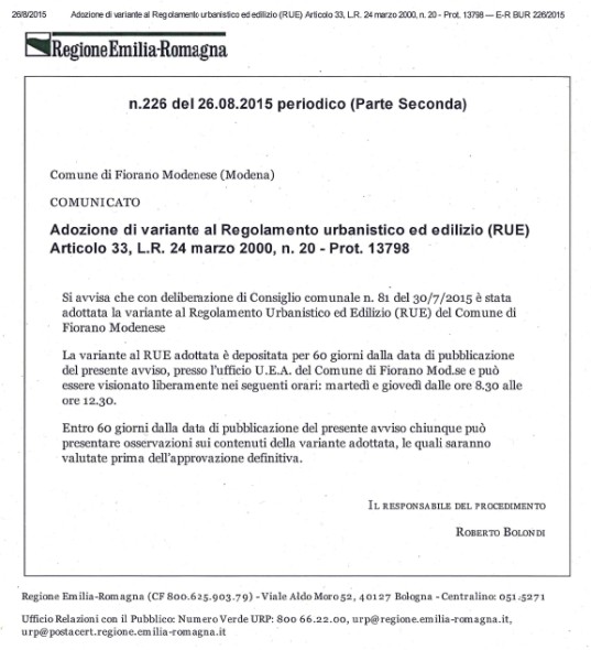 rue pubblicazione