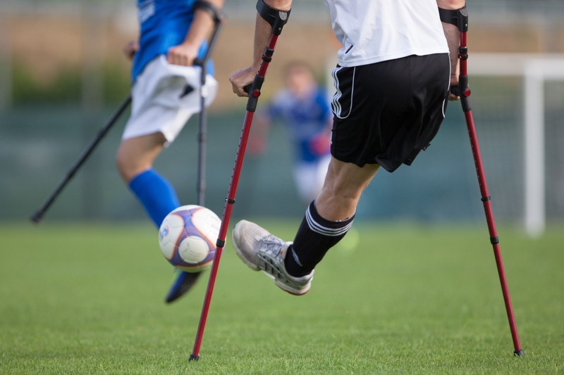 Nazionali calcio amputati Italia - Germania durante il "Trofeo città di Gabicce Mare". 14 Luglio 2014