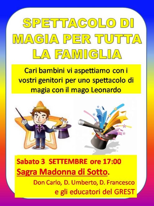 VOLANTINO SABATO SAGRA