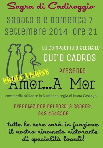 “Qui’ d Cadros” la commedia dialettale in onda a sabato e domenica