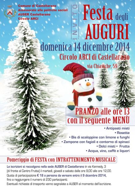 “Festa degli Auguri” a Castellarano