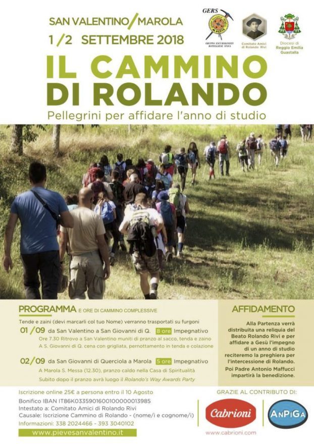 1/2 settembre: ‘Il cammino di Rolando’