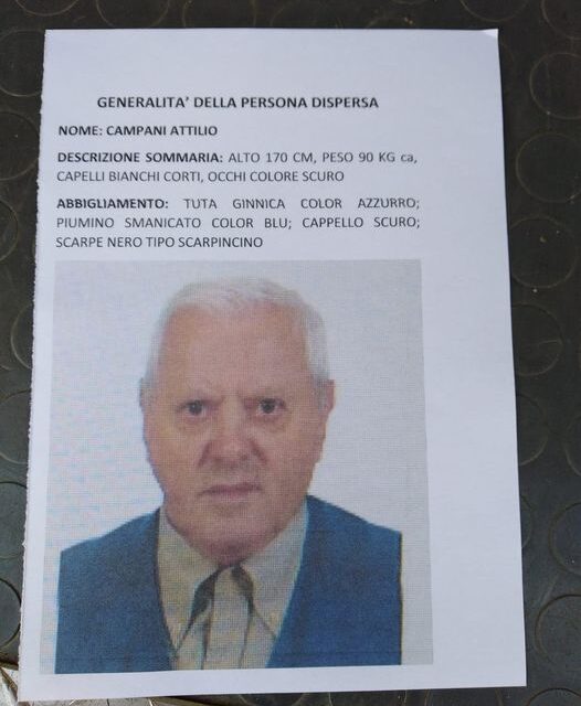 Uomo scomparso dal quartiere Pontenuovo