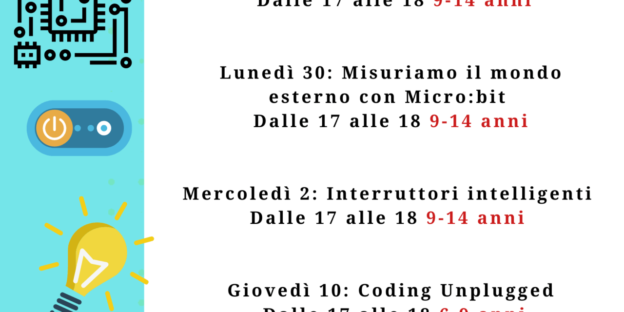 Proseguono gli appuntamenti online del FabLab Junior Laboratori Steam Education: programma 24 novembre – 10 dicembre