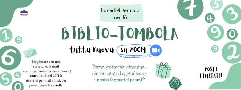 Biblio-Tombola per bambini e ragazzi, su Zoom