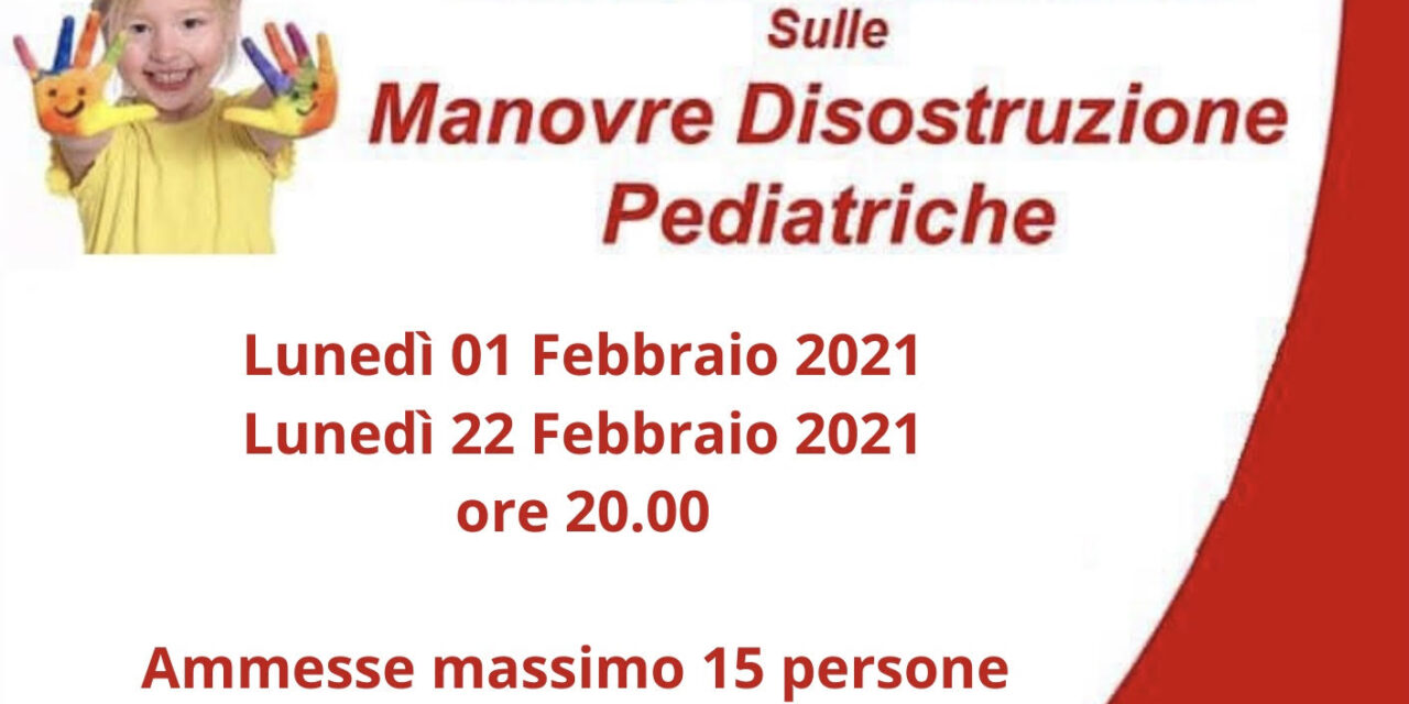 Lezioni informative sulle Manovre di Disostruzione Pediatriche
