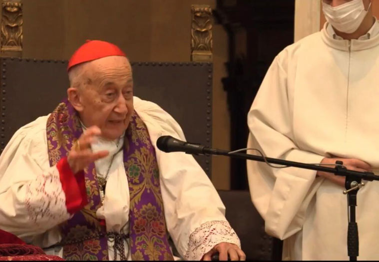 Il cardinale Camillo Ruini in terapia intensiva al Gemelli