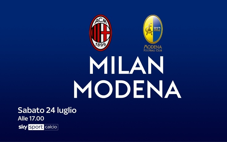 Il Modena in amichevole a Milanello DIRETTA SKY