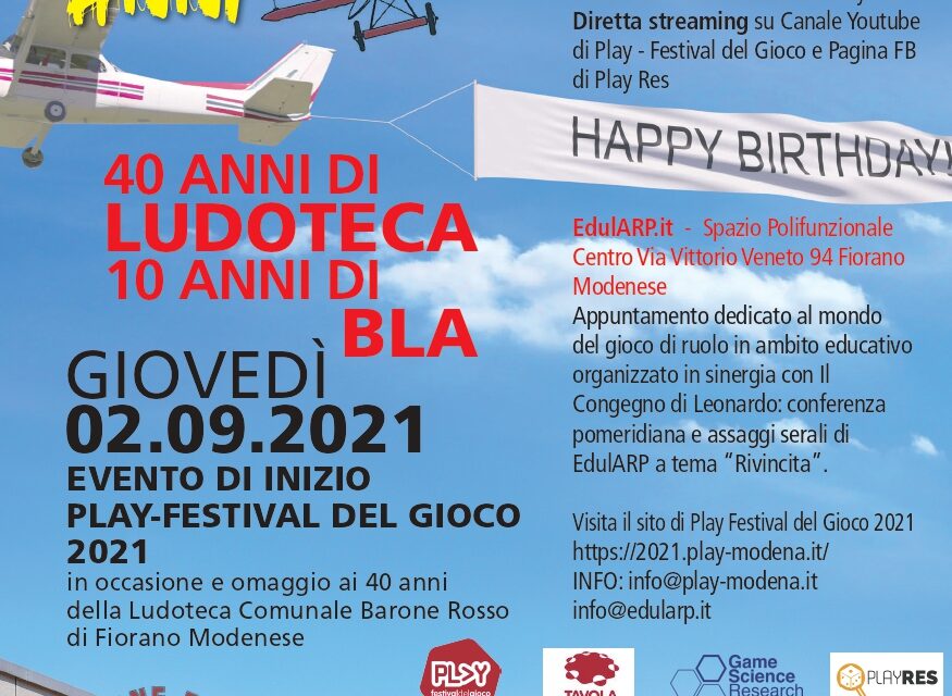 PlaY Festival del Gioco sbarca a Fiorano Modenese