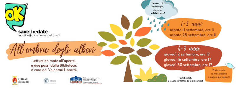 ALL’OMBRA DEGLI ALBERI – 4-8 anni