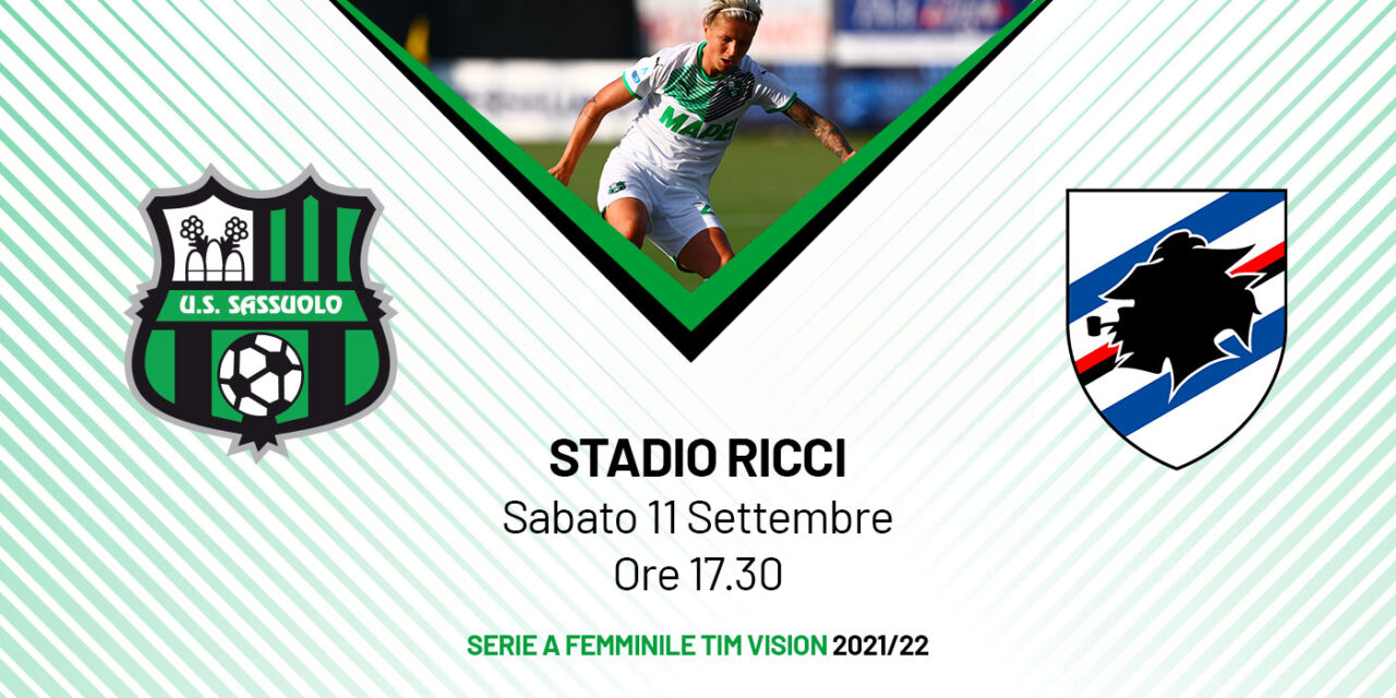 SERIE A FEMMINILE: SABATO C’È SASSUOLO-SAMPDORIA AL RICCI