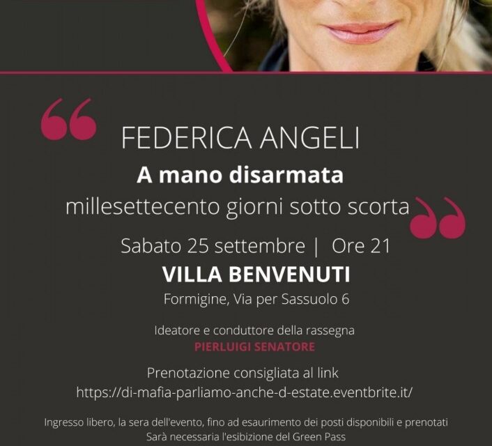 DI MAFIA PARLIAMO ANCHE D’ESTATE  con  FEDERICA ANGELI