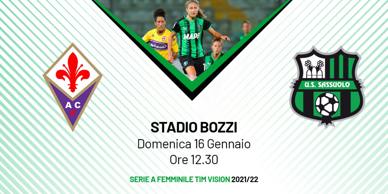 Domenica, avversaria la Fiorentina, torna in campo il Sassuolo Femminile
