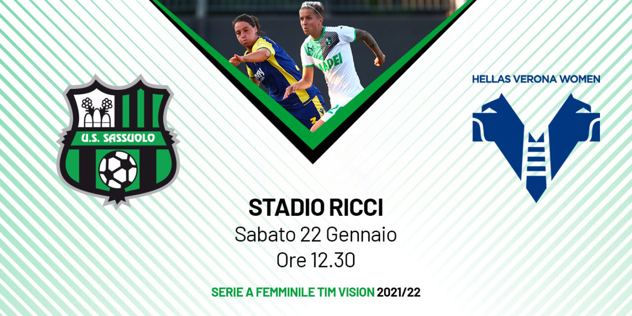 Sassuolo Femminile, sabato al “Ricci” la sfida all’Hellas Verona