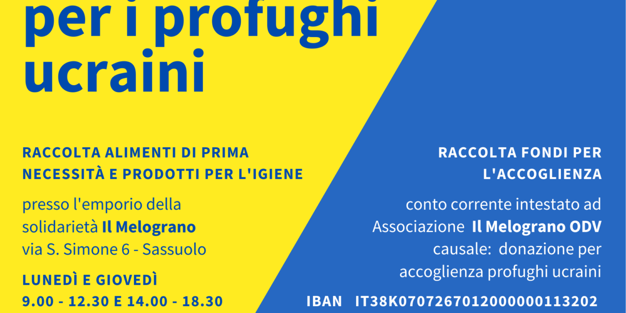 IL MELOGRANO PER I PROFUGHI UCRAINI