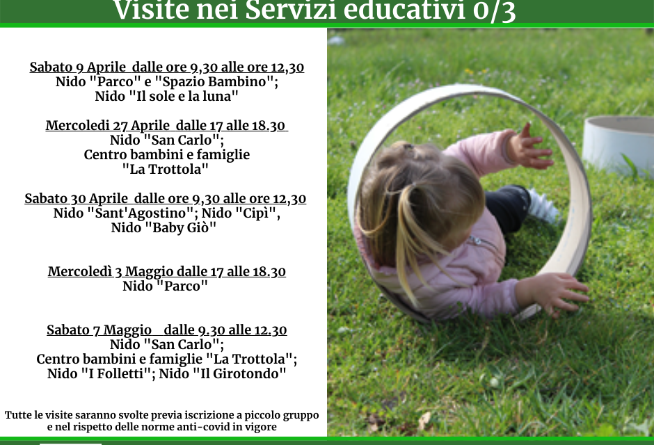 Dal 19 aprile aperte le iscrizioni ai nidi