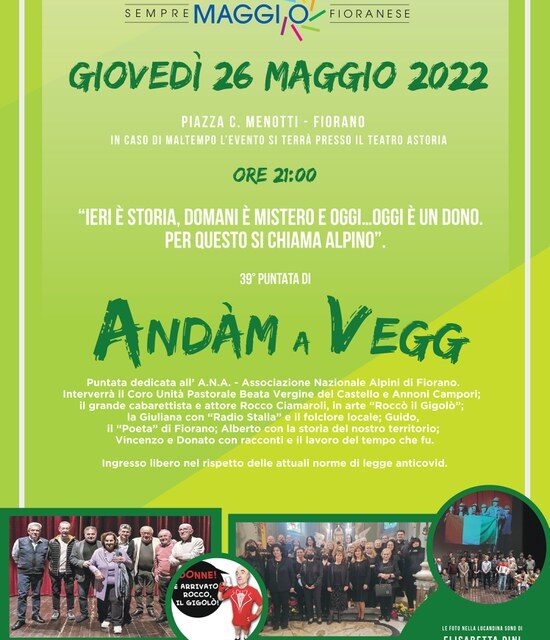 “Andàm a Vegg”
