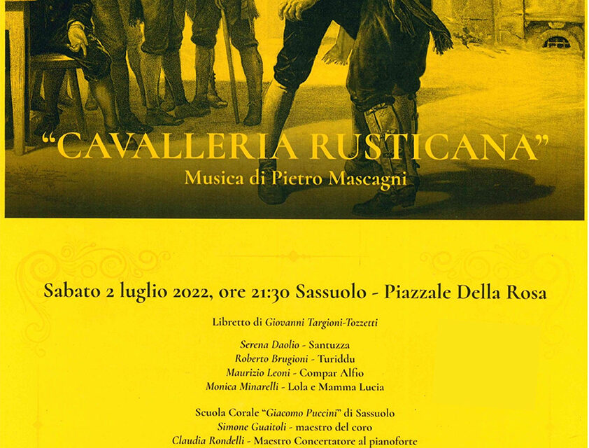 LA CAVALLERIA RUSTICANA SABATO 2 LUGLIO IN PIAZZALE DELLA ROSA