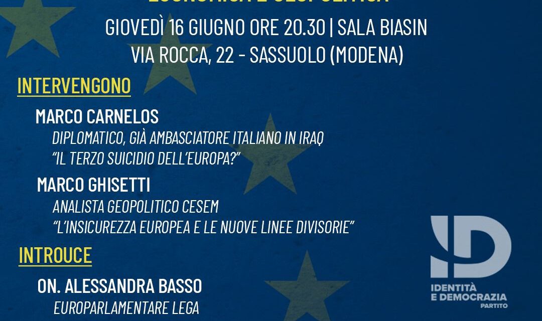 La crisi economica e geopolitica dell’Europa tra testimonianze ed analisi