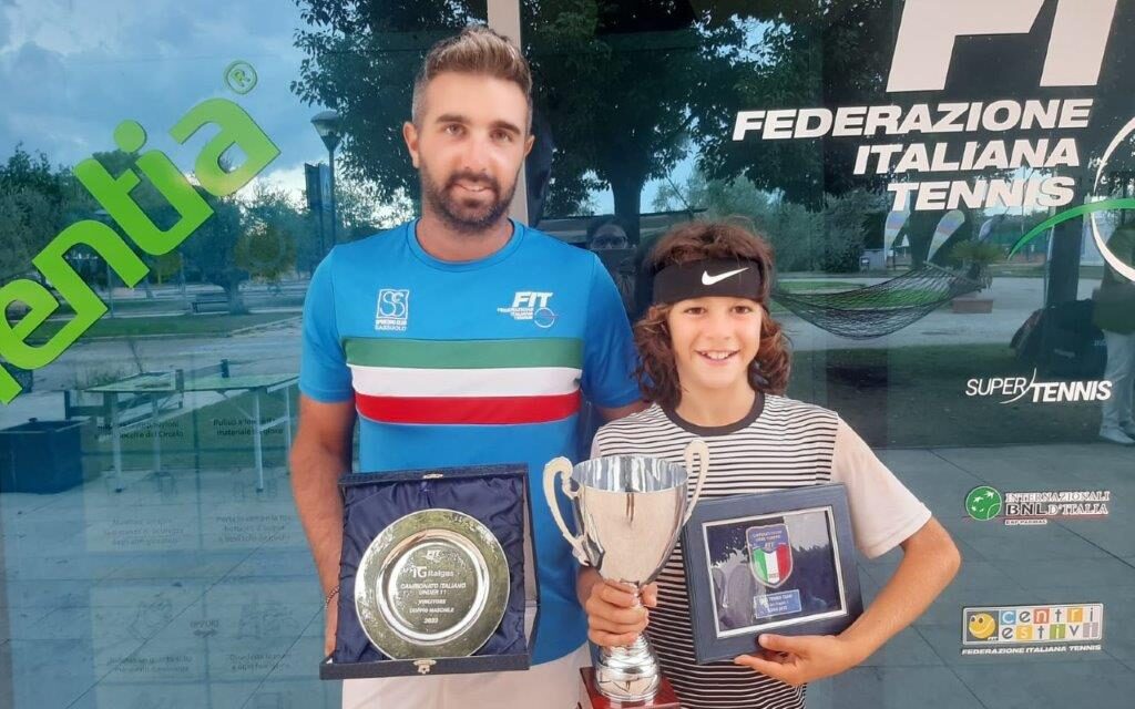 TENNIS: CAMPIONATI ITALIANI UNDER 11 MASCHILI  AXEL CREMONINI CAMPIONE ITALIANO NEL DOPPIO