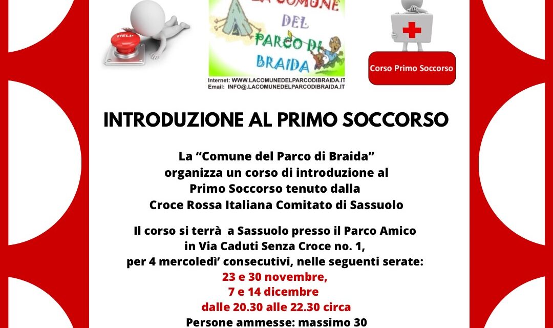 Corso di Primo Soccorso….Serie di incontri informativi e gratuiti