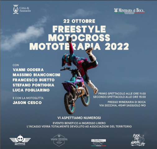 FREESTYLE MOTOTERAPIA SABATO A SASSUOLO