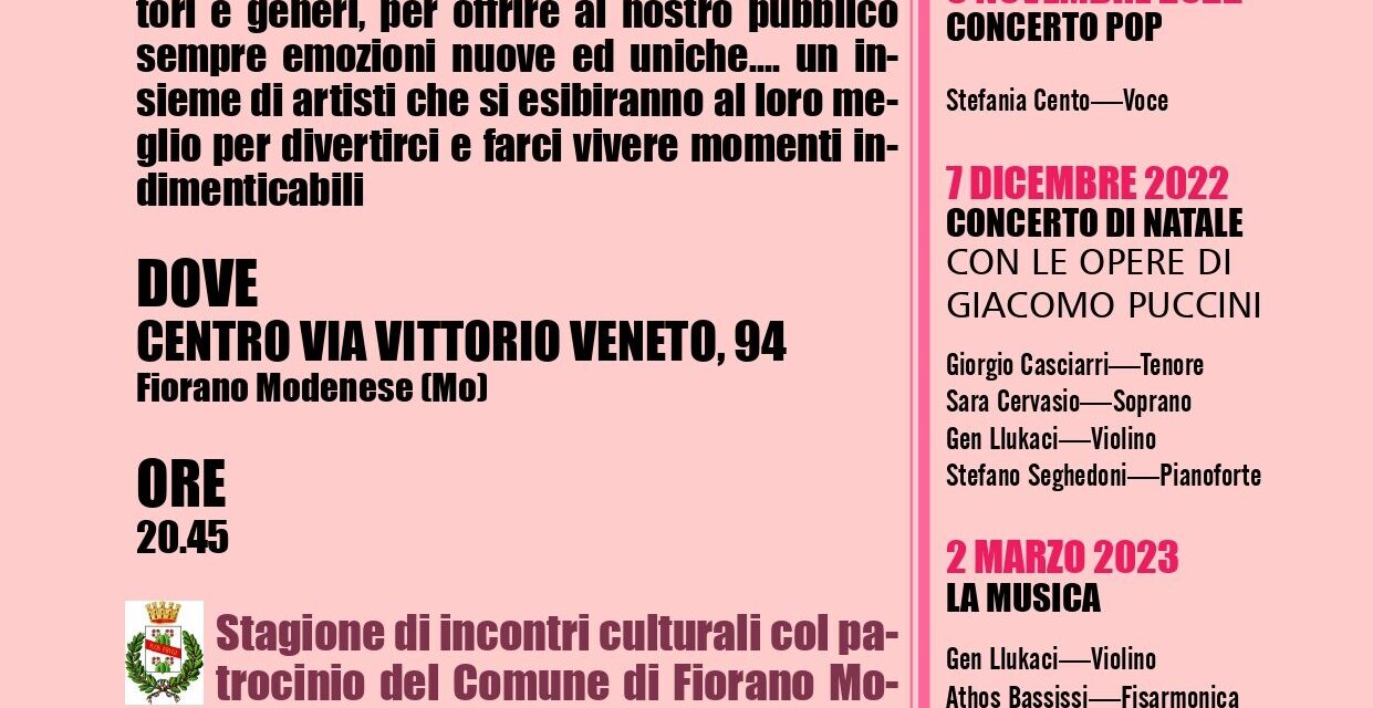 In partenza la stagione 2022/23 del Centro Via Vittorio Veneto