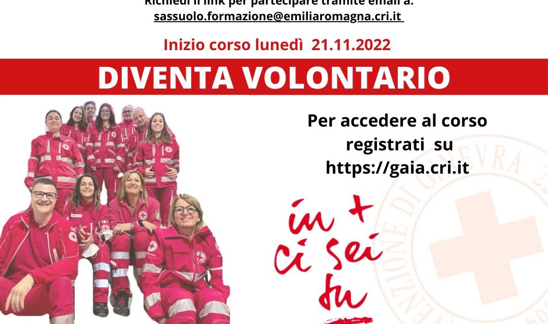 Novembre 2022 – Corso per diventare Volontario di Croce Rossa Italiana Comitato di Sassuolo