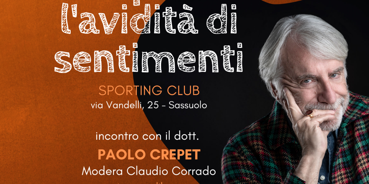 Una serata con il dott. Paolo Crepet per parlare di sentimenti e spreco