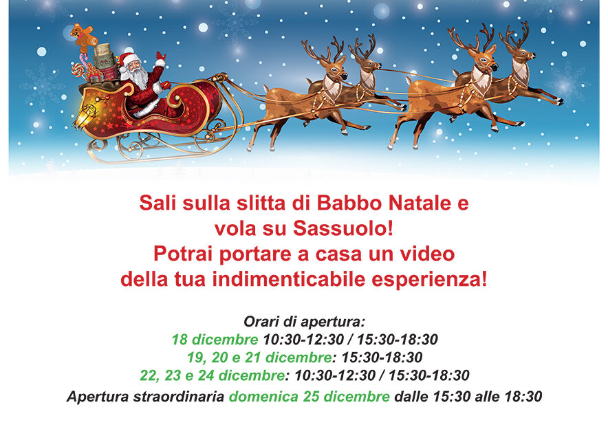 ARRIVA LA SLITTA DI BABBO NATALE