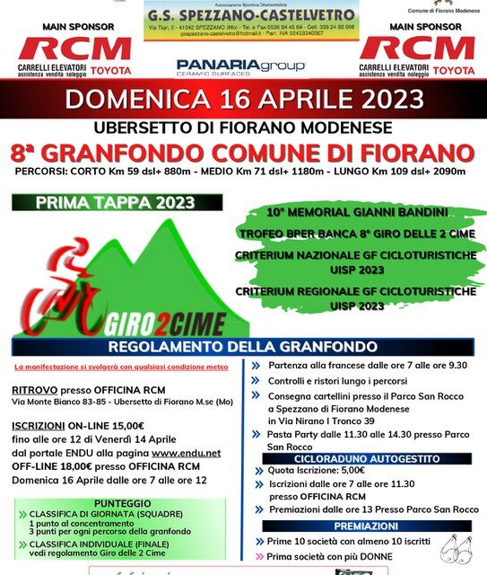 8° Gara di Granfondo Fiorano Modenese
