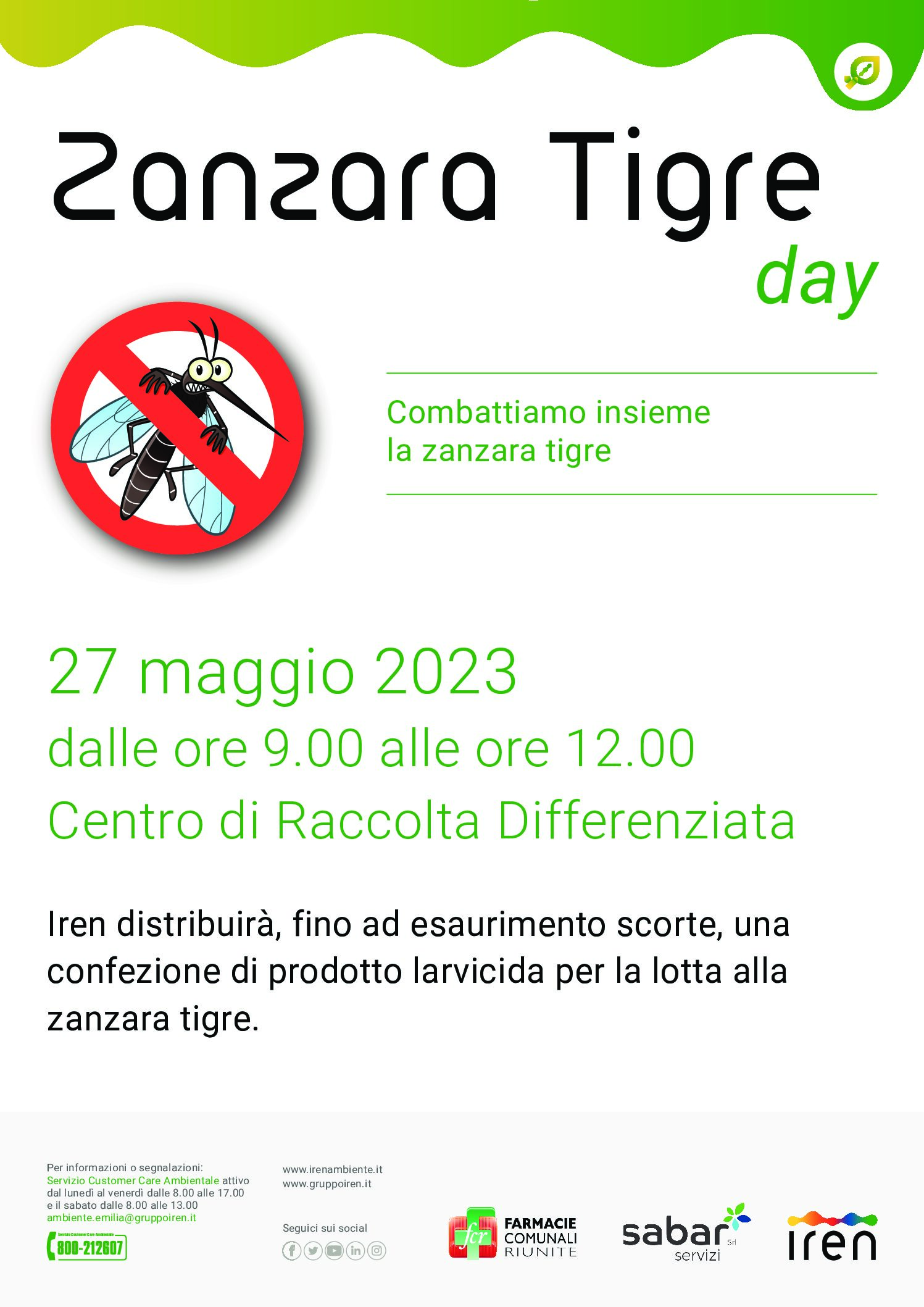 Zanzara tigre day – Sabato 27 maggio