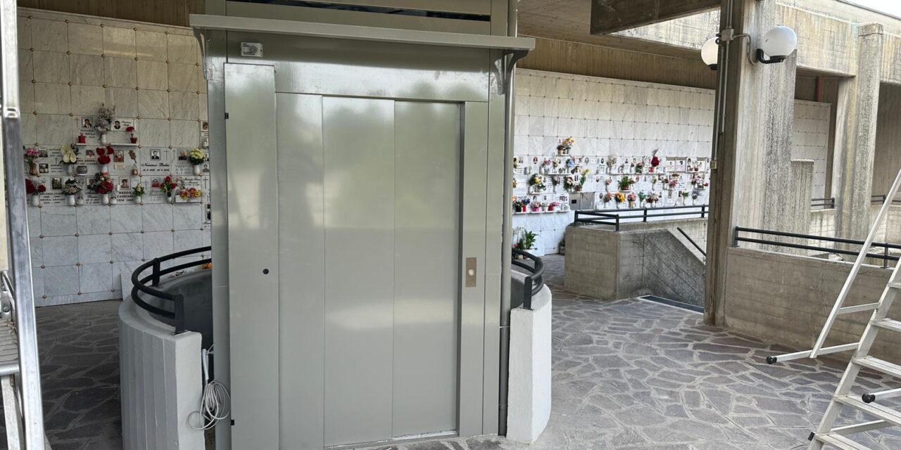 ATTIVO IL NUOVO ASCENSORE AL CIMITERO NUOVO