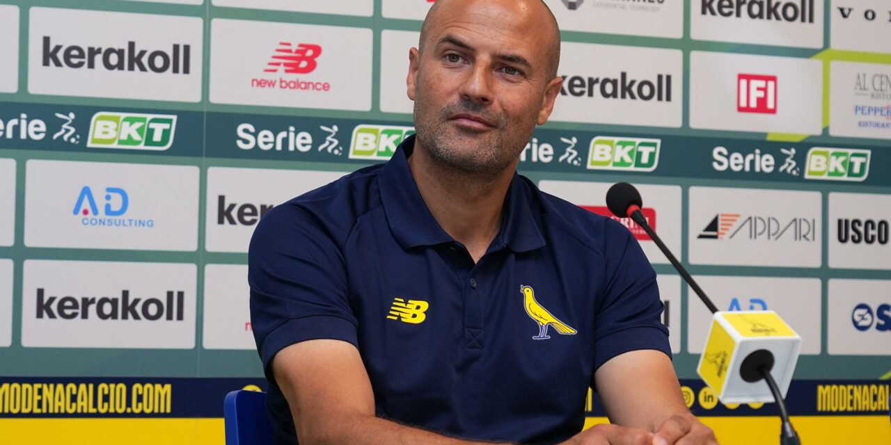 Un Bianco sempre più gialloblù alza l’asticella dei sogni: “Prima o poi il Modena raggiungerà la Serie A”