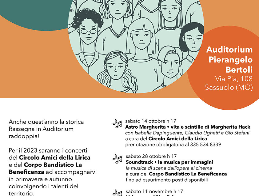 TORNA RASSEGNA IN AUDITORIUM CON L’EDIZIONE AUTUNNALE