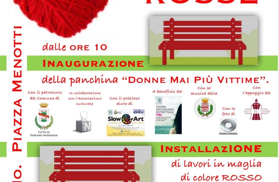 Inaugurazione panchina “Donne mai più vittime”