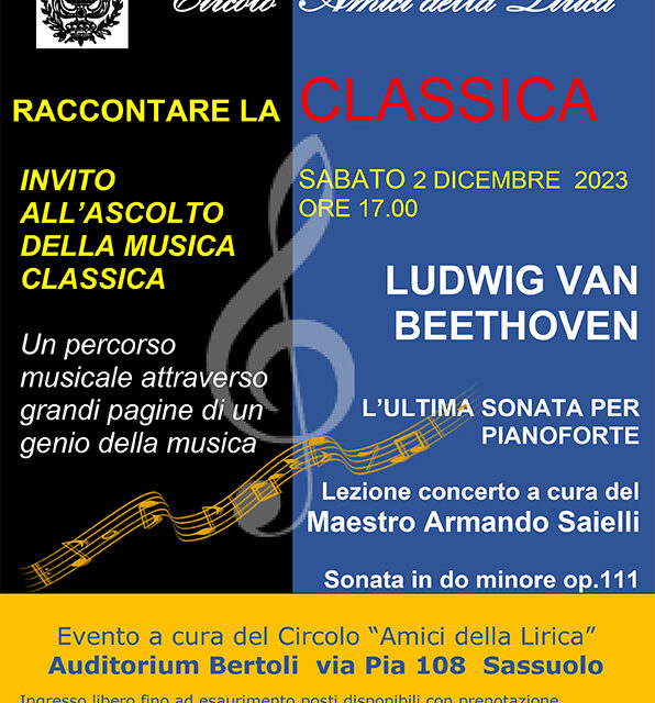 “RACCONTARE LA CLASSICA” DOMENICA IN AUDITORIUM