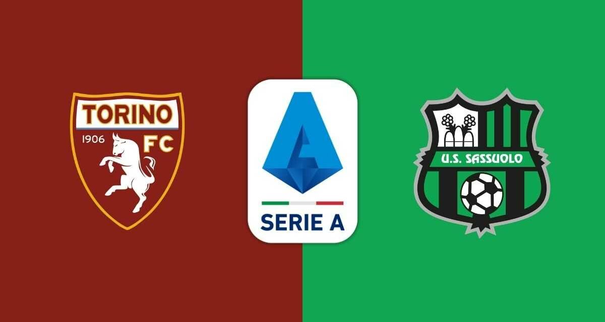 Sassuolo a Torino nel posticipo serale della 11^ giornata