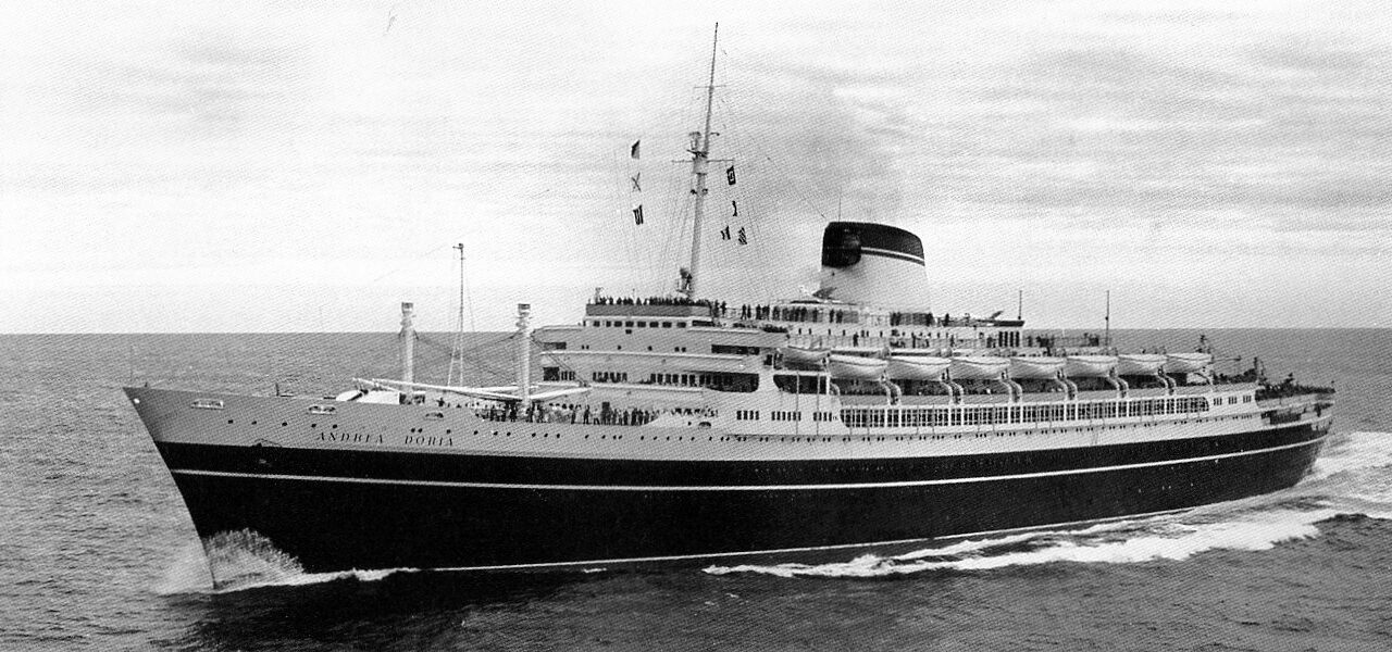 Una conferenza sul transatlantico Andrea Doria