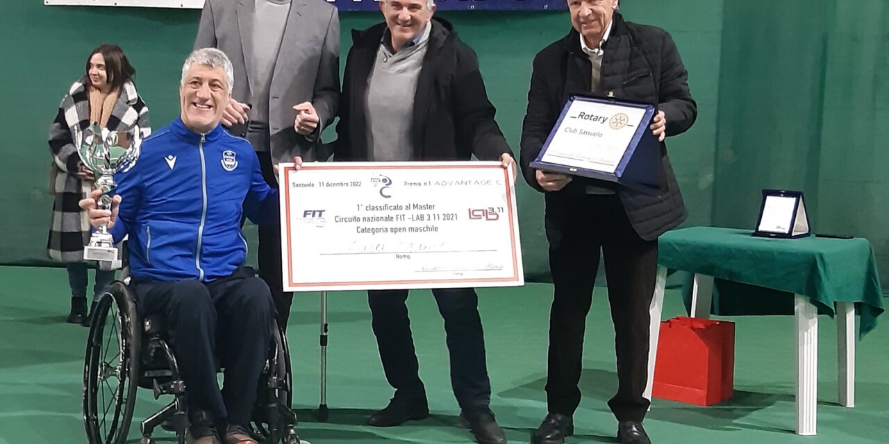 A SASSUOLO IL GRANDE TENNIS IN CARROZZINA MASTER NAZIONALE FIT LAB 3.11