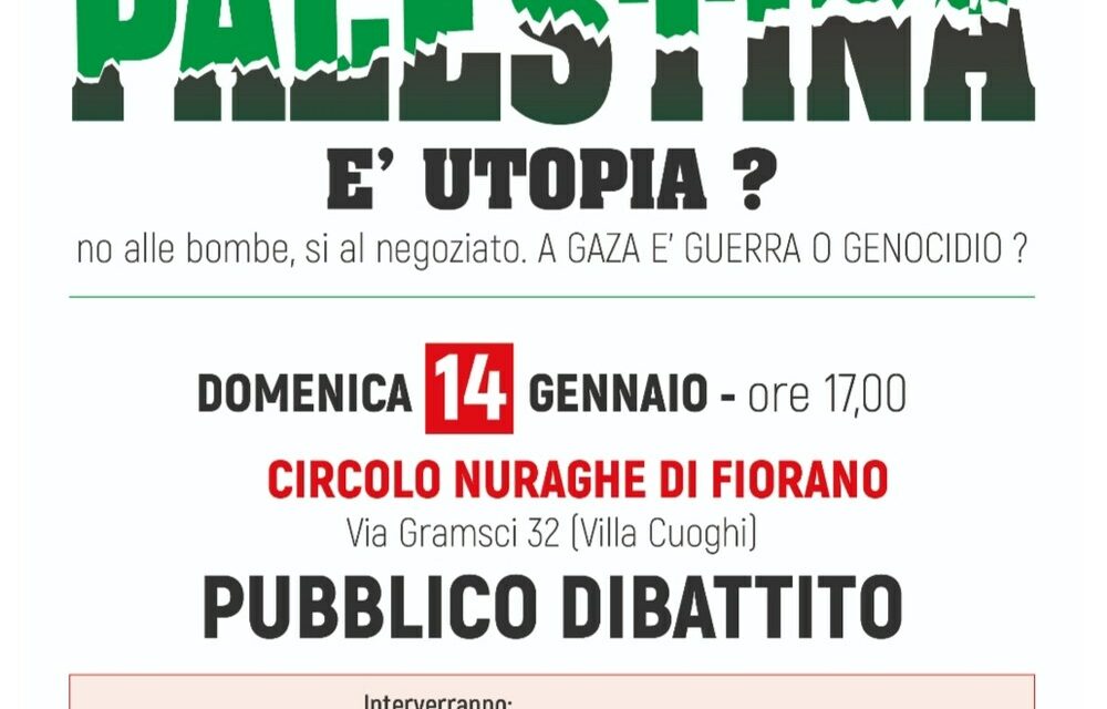 LA PACE IN PALESTINA E’ UTOPIA?