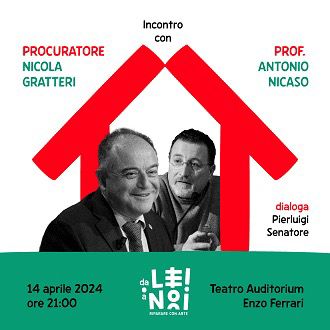 Nicola Gratteri e Antonio Nicaso a Maranello (MO) domenica 14 aprile alle ore 21