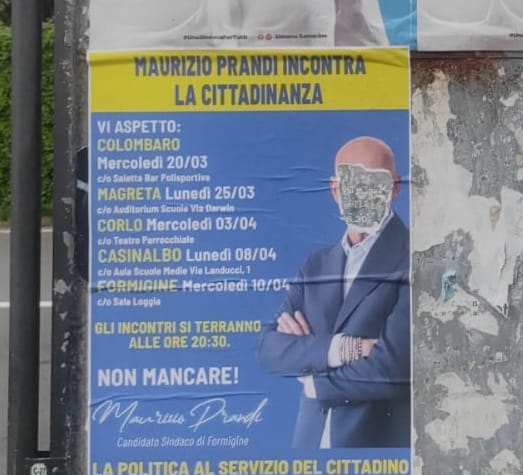 Manifesto strappato, Maurizio Prandi: “Un gesto di inciviltà e ignoranza”