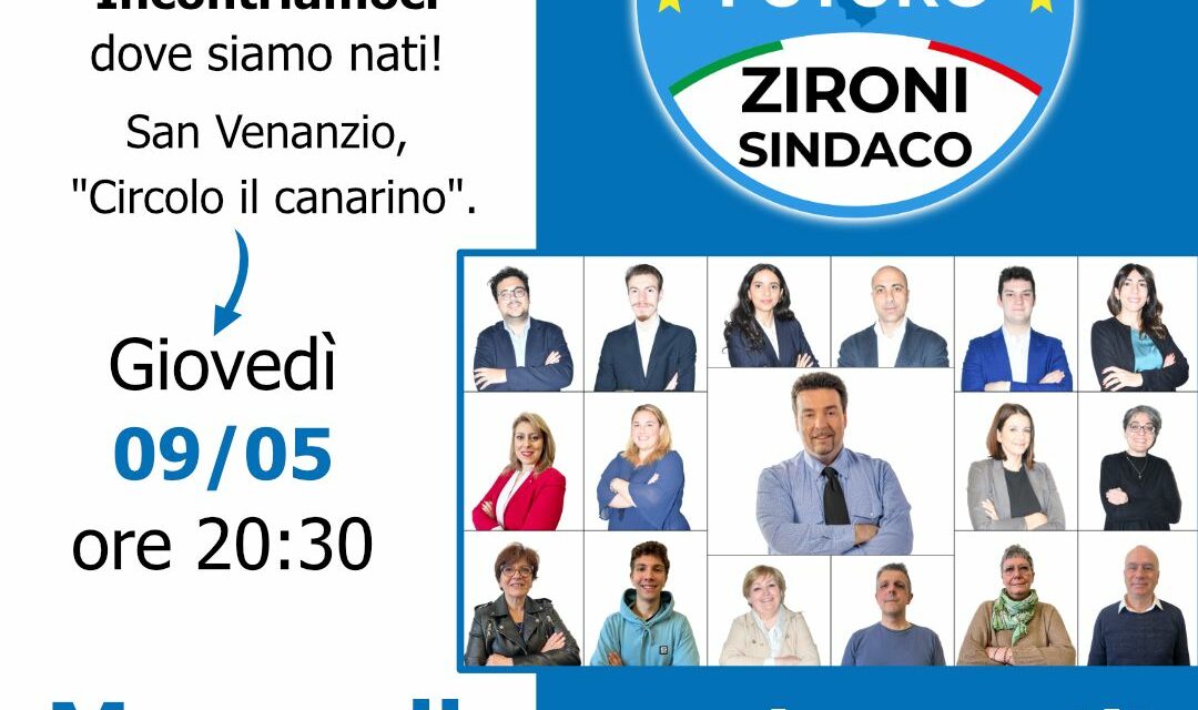 PRESENTAZIONE DEI CANDIDATI DELLA LISTA CIVICA ITALIA DEL FUTURO  A SOSTEGNO DELLA CANDIDATURA DI LUIGI ZIRONI SINDACO DI MARANELLO