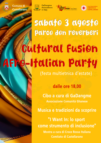 Sabato 3 agosto torna il “Cultural Fusion Afro-Italian Party”