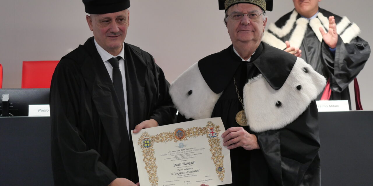 Paolo Mongardi riceve la Laurea Magistrale honoris causa in Ingegneria Gestionale