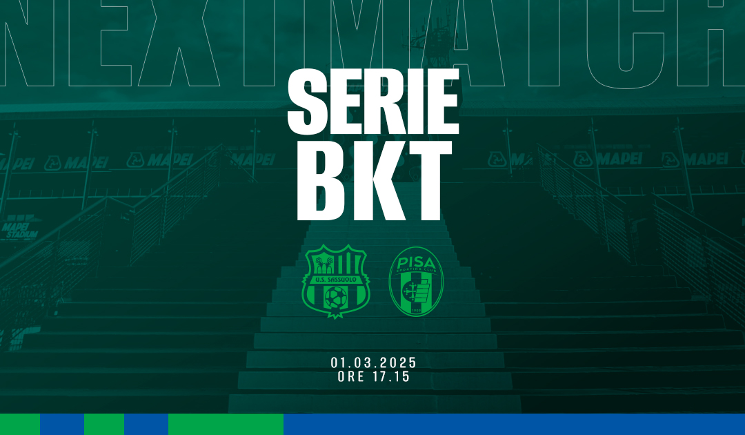 Sassuolo contro il Pisa da capolista
