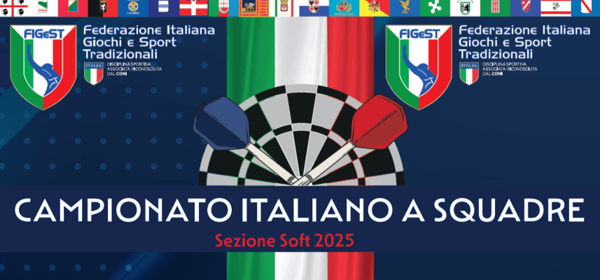 Al via il Campionato Italiano a Squadre di Freccette Sezione Soft 2025 organizzato dalla Figest