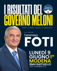 Il ministro Tommaso Foti a Modena