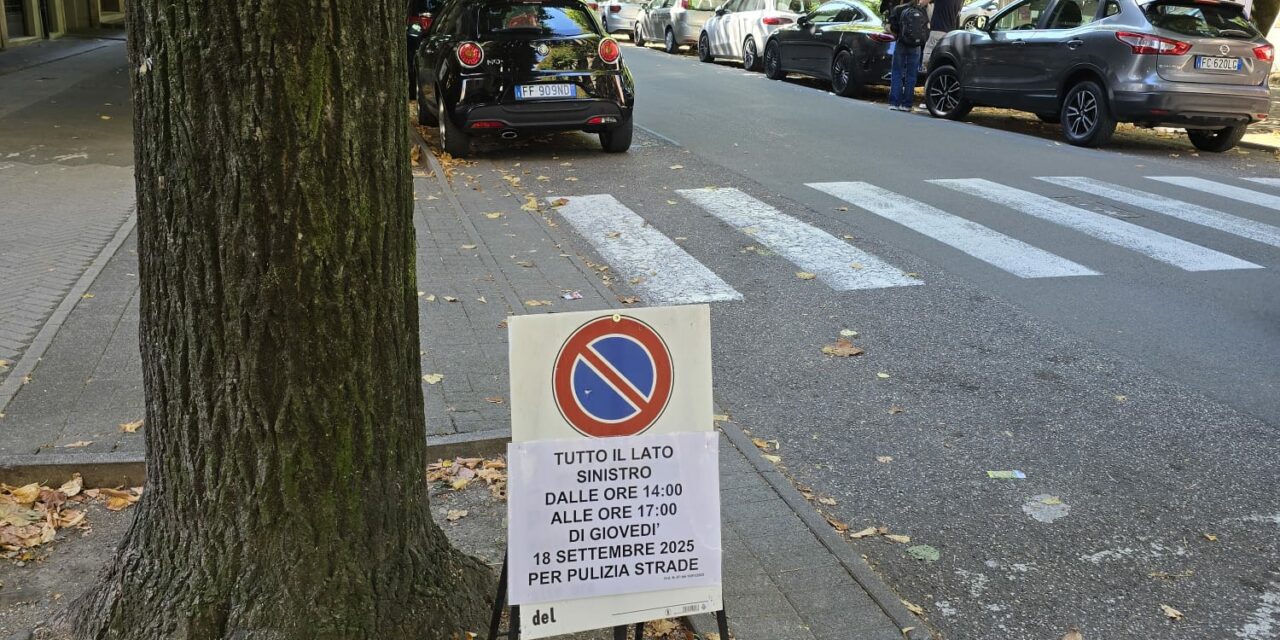 PULIZIA A SETTIMANE ALTERNE DI DUE VIE DEL CENTRO